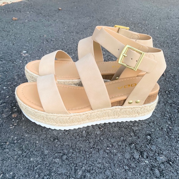 Taupe Strappy Open Toe Bryce espadrille sandal - Picture 5 of 8